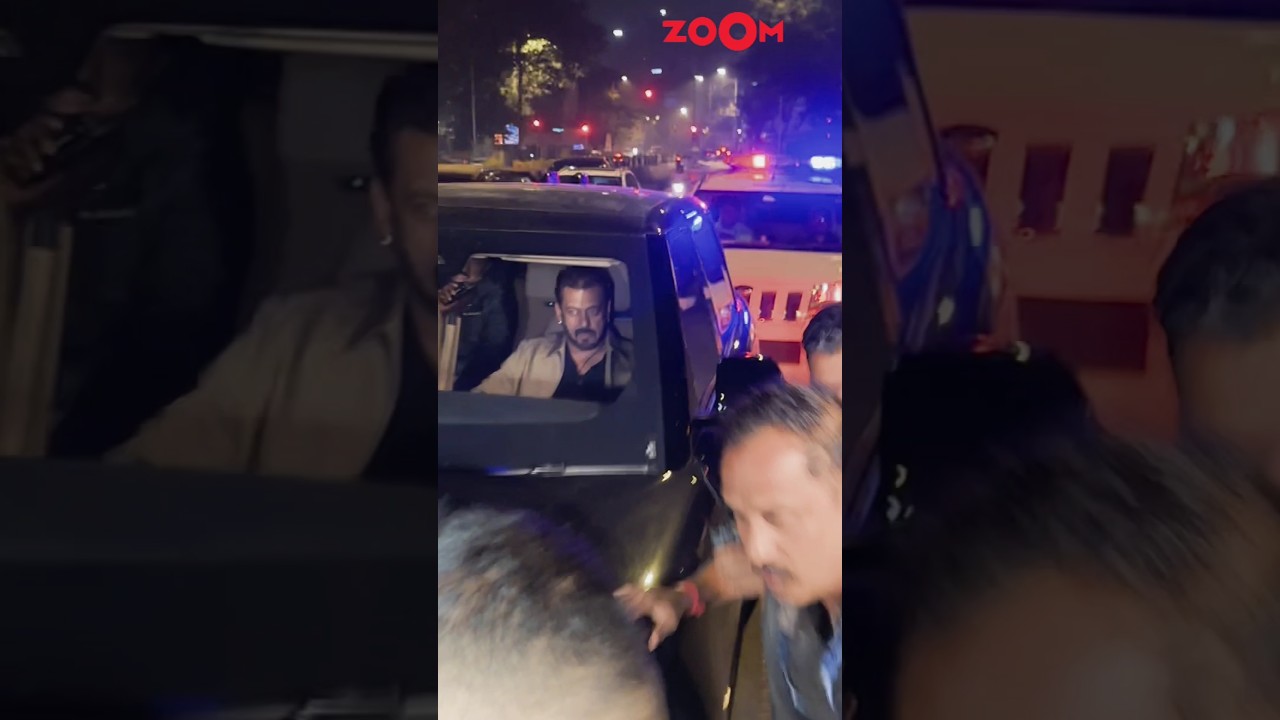 Salman Khan's SWAG entry with heavy security at Arpita's house for his midnight b'day bash😍 #shorts