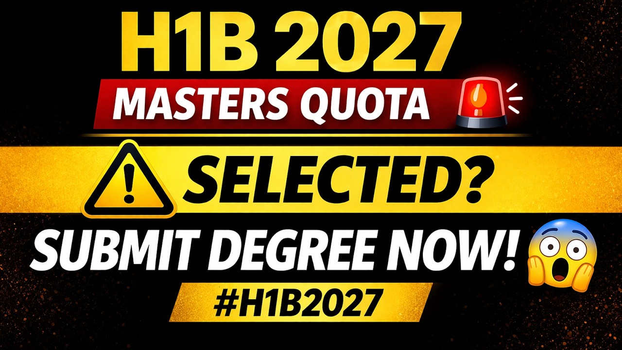 H1B CAP 2027 Results Out 🚨 | Masters Students URGENT Filing Steps | Don&rsquo;t Miss This Chance!