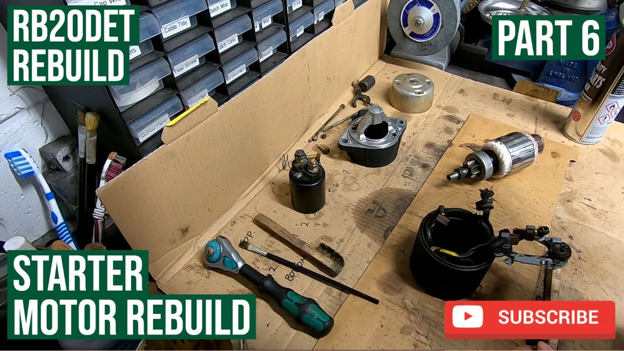 RB20DET Rebuild (Part 6)  Starter Motor Rebuild -- 350-400bhp