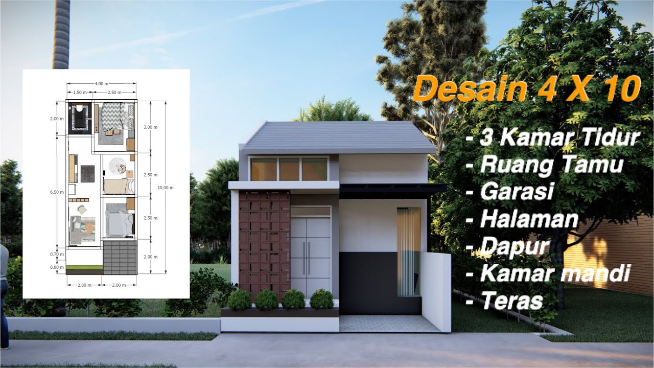 Renovasi rumah - 4x10 Dengan 3 Kamar Lahan Terbatas Kenyamanan tetap Maksimal !