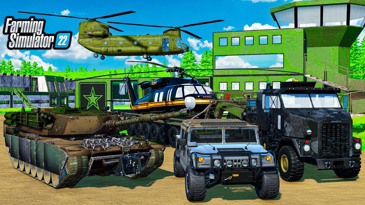 EXPANDING THE MILITARY BASE! (NEW TANKS + HQ) | FS22