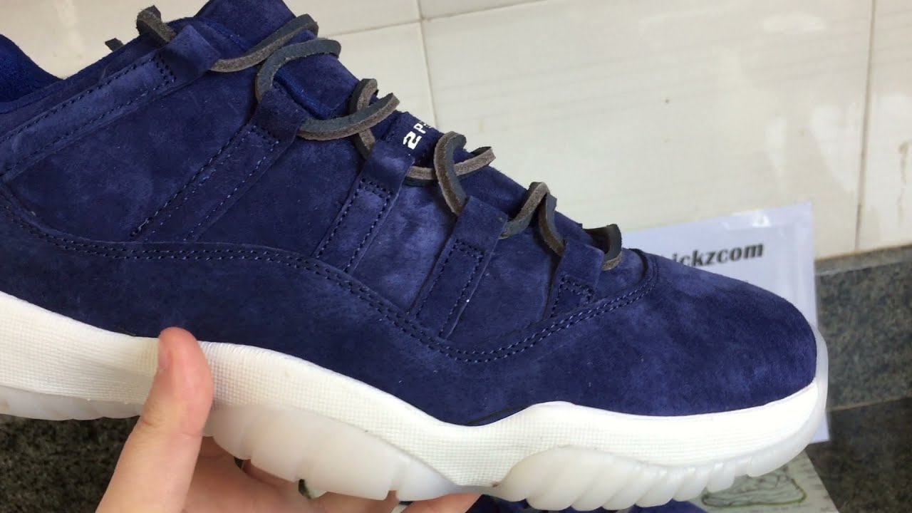 GK FACTORY  air jordan 11 low blue details checking