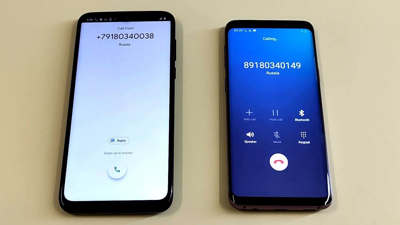 Motorola G8 plus vs Samsung Galaxy S9 incoming call & outgoing call