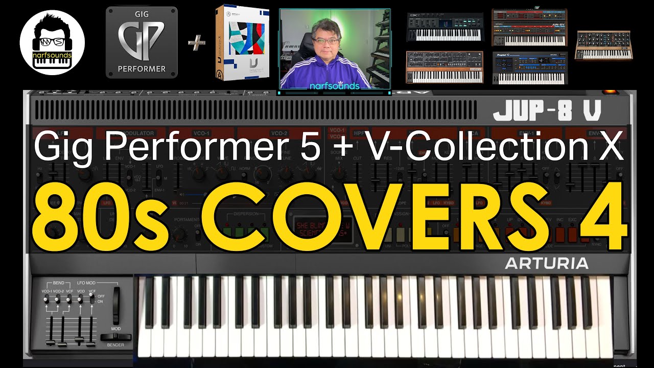 80s Synth Cover Sounds for Gig Performer 5 + Arturia V Collection Set 4