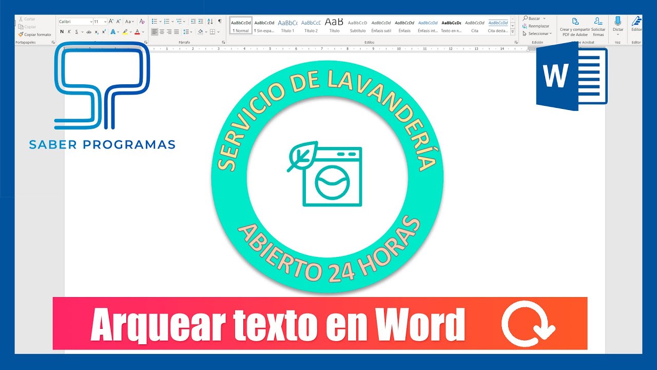 Word | Escribir dentro de un círculo en Word | Arquear o curvar texto en Word