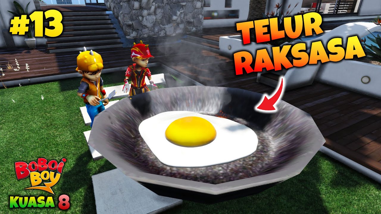 BOBOIBOY VOLTRA SENANG DIMASAKIN TELUR RAKSASA - GTA 5 MOD