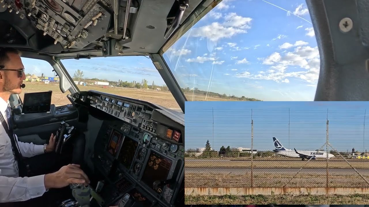 Boeing 737 Takeoff Cockpit View | Airplane Video | GoPro Hero 12