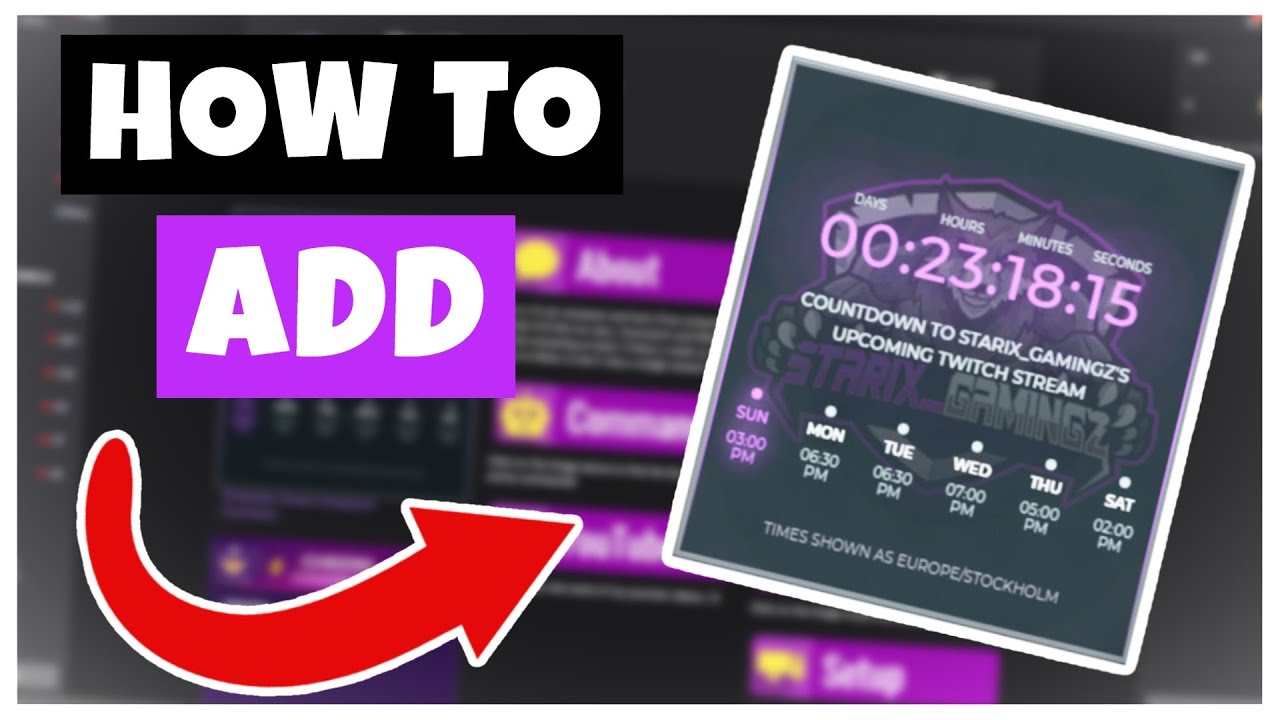 HOW TO Add A Twitch STREAM SCHEDULE Using Twitch EXTENSIONS 2021/2022 - Add A Twitch Stream Schedule