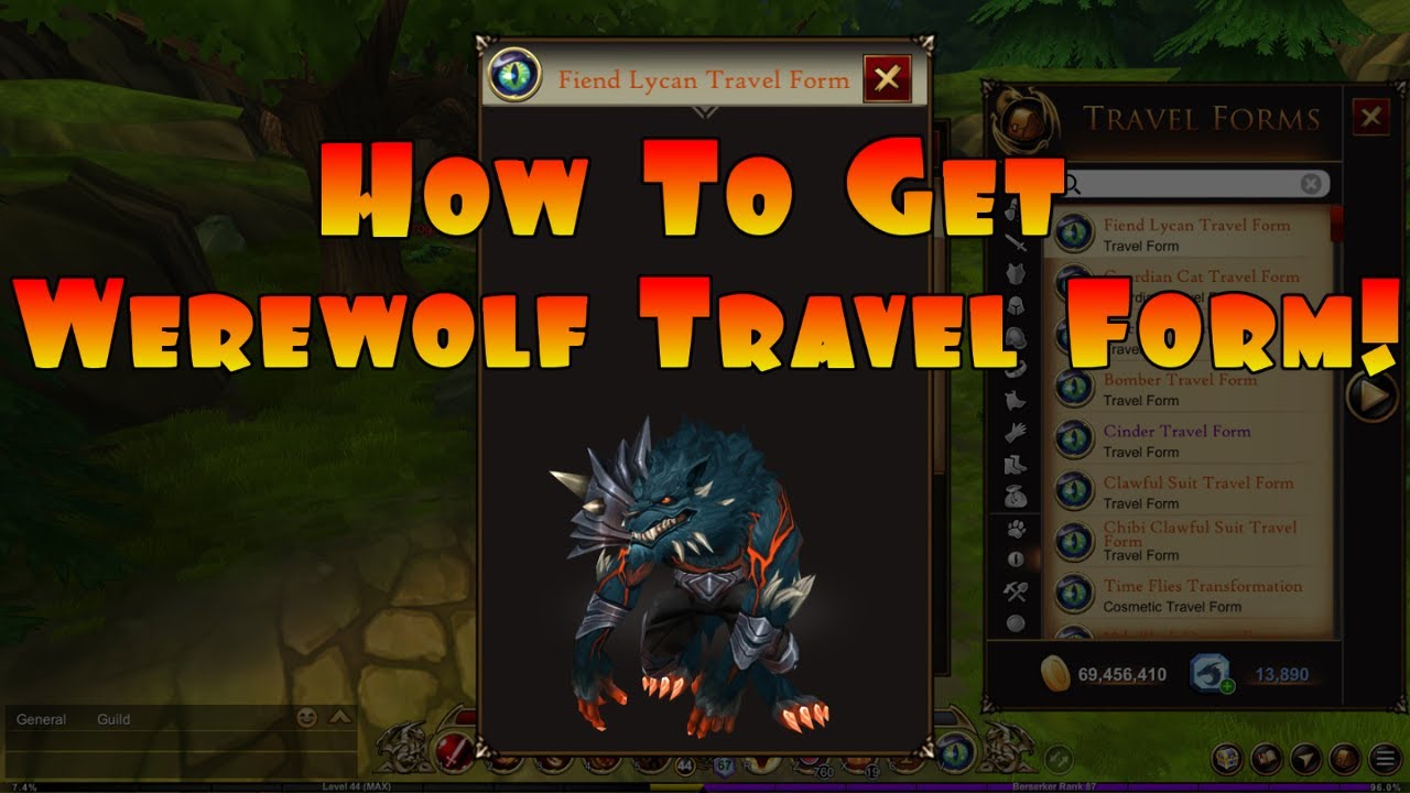 AQ3D New Dogs! How To Get FREE Werewolf Travel Form! Adventurequest 3D