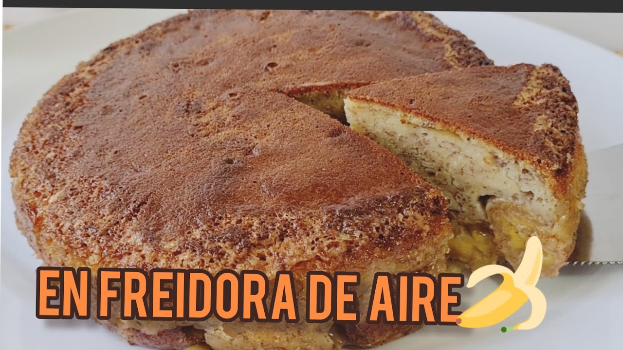 Torta de banano en  freidora de aire