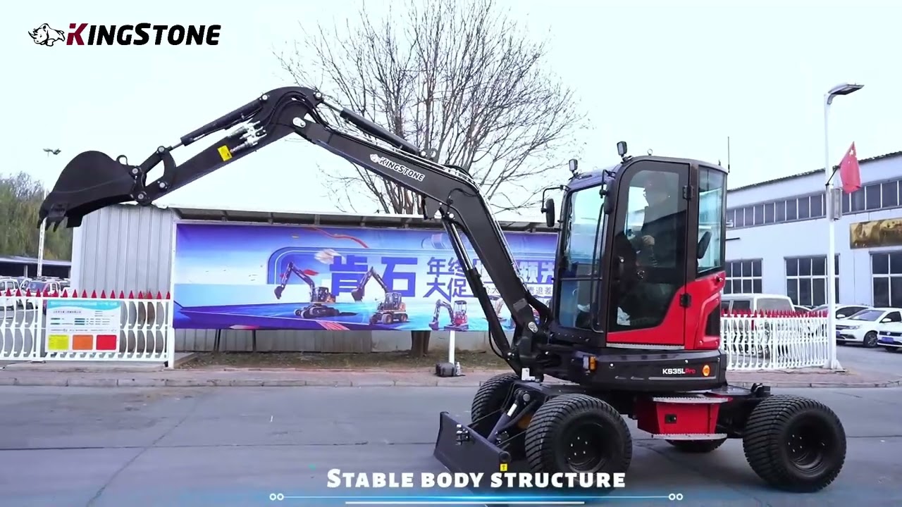 Rhinoceros KS35LPRO | Zero-Tail-Swing Wheeled Excavator for Maximum Efficiency