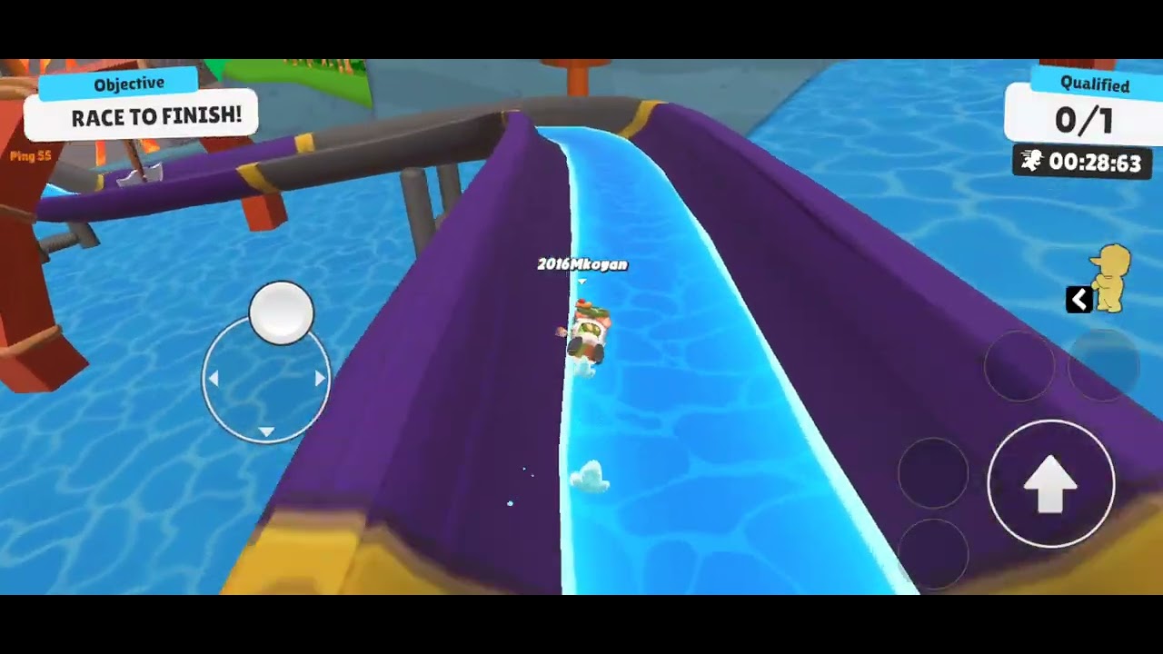 Playing stumble guys on my Lil bros account 