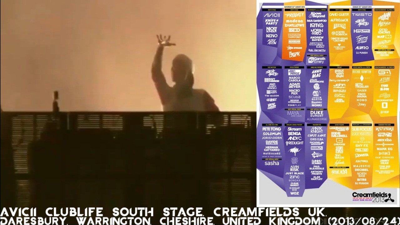 Avicii @ Clublife South Stage, Creamfields UK, United Kingdom (2013/08/24)