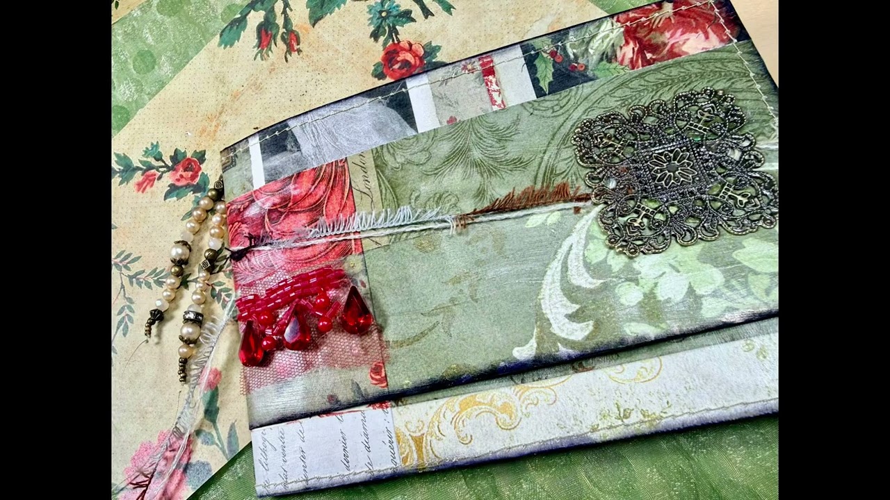 Decoupage Mini Folio Inspired by @KriRama #vintageephemera #junkjournal 