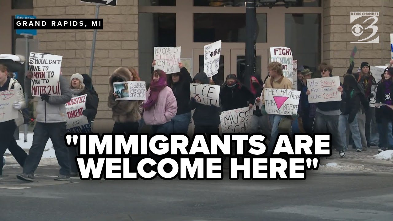 West Michigan students walk out, march in protest of ICE enforcement