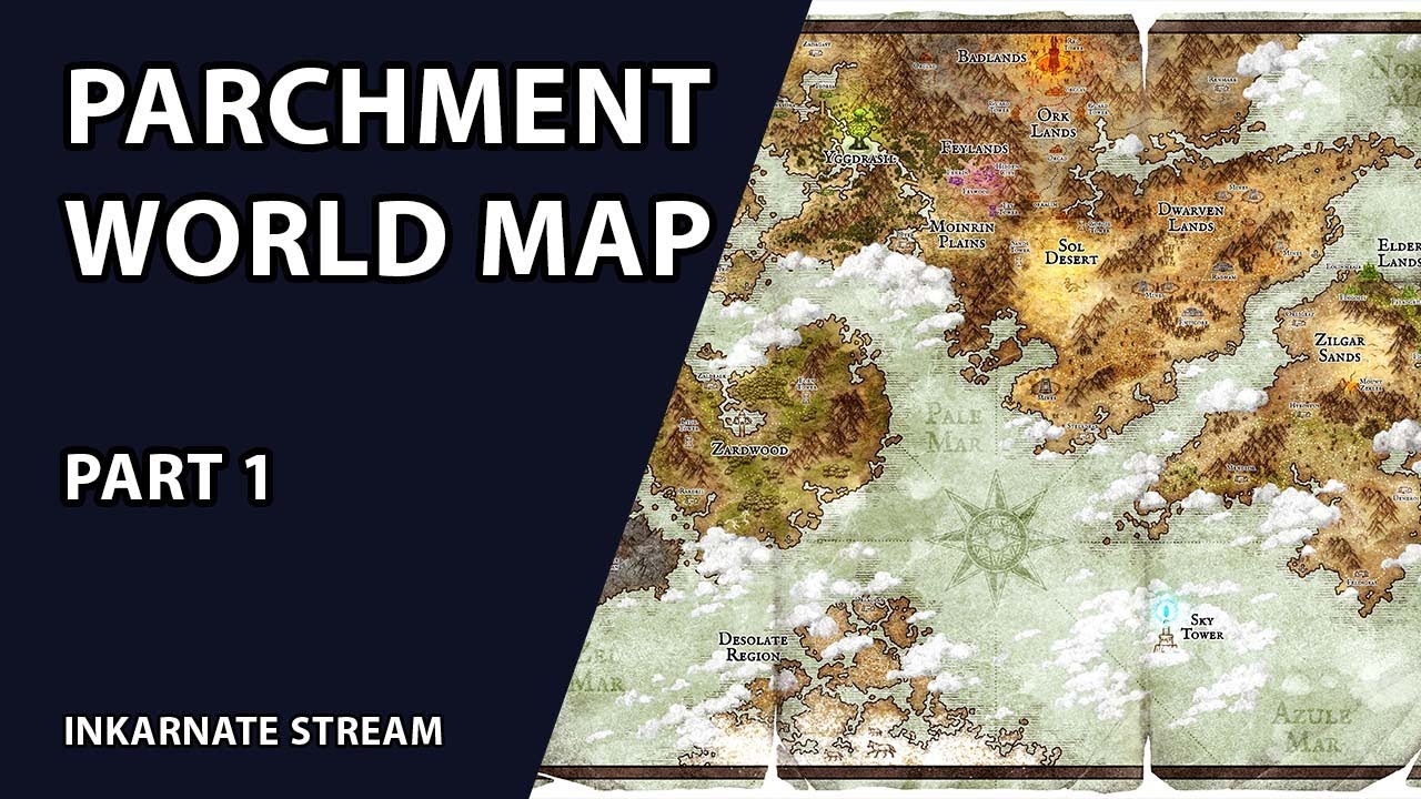 Parchment World Map Part 1 | Inkarnate Stream