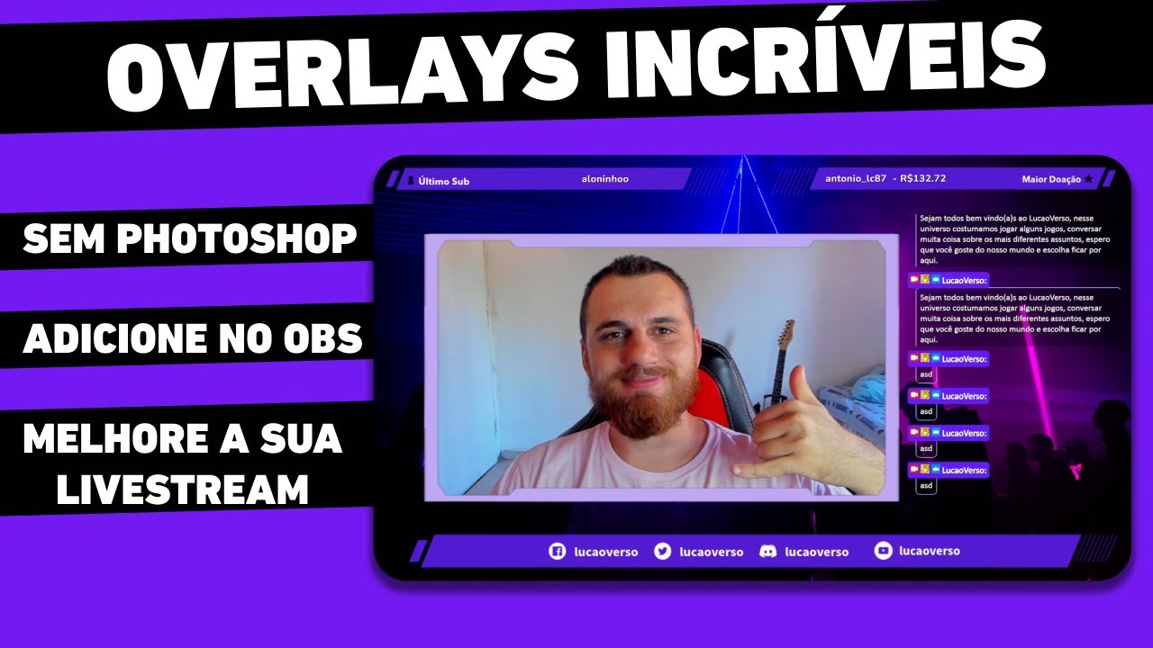 COMO CRIAR OVERLAYS INCRÍVEIS E ADICIONAR NO OBS STUDIO
