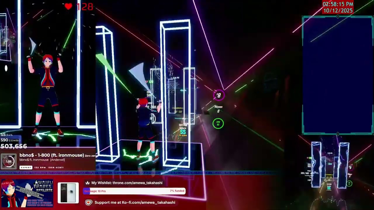 [Stream highlight | Beat Saber] 1-800 - bbno$ (Full Combo - SS 93.97%)