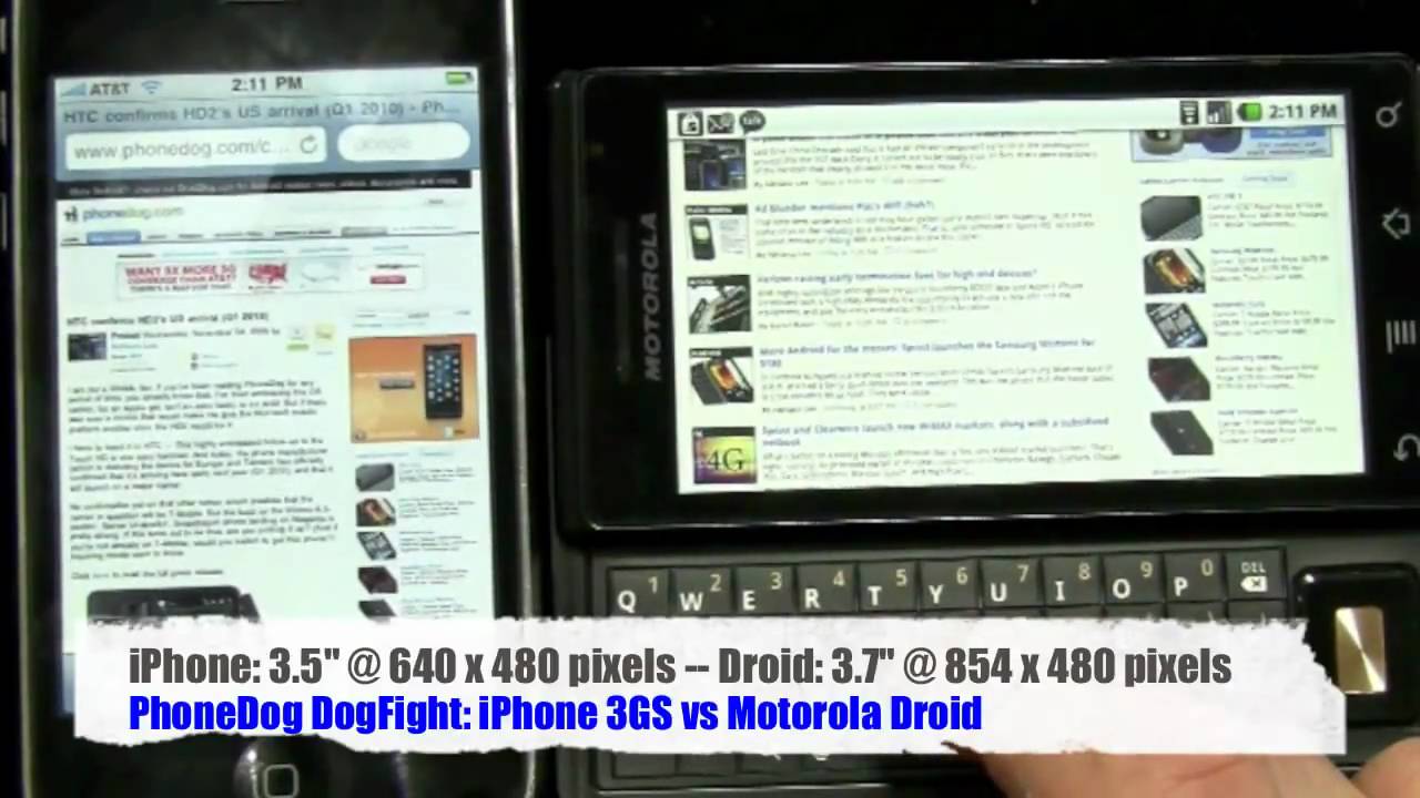 iPhone 3GS vs Motorola Droid: DogFight, Pt 1