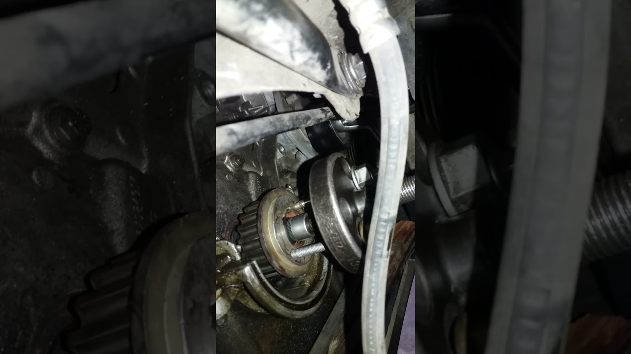 como sacar polia dentada da correia do motor 1.6 8v  Renault Logan