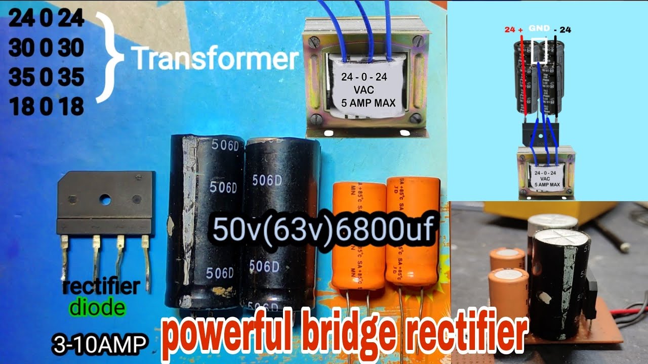 Bridge rectifier diode//12 0 12 to 45 0 45 Dc power supply //🔥Used All Amplifier  🔥🔥