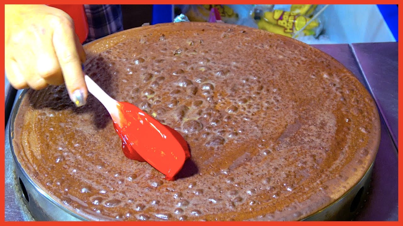 How to make Strawberry Chocolate Crepe - Marshmallow | Street Food Dessert