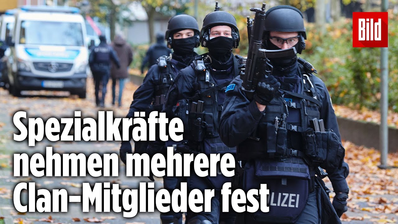 Razzia in Berlin: Polizei durchsucht 18 Standorte und nimmt 3 Clan-Mitglieder fest
