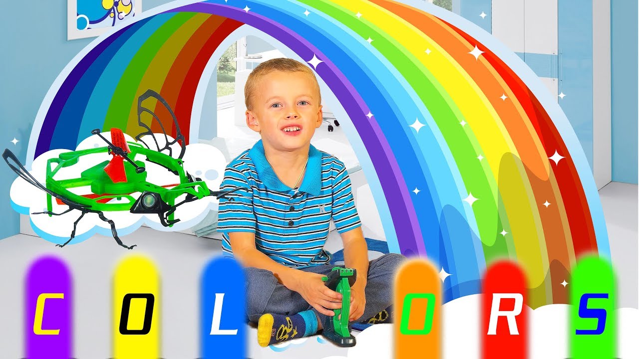 Изучите цвета с помощью Drone Cans и Max Fun Learning для детей о базовых цветах