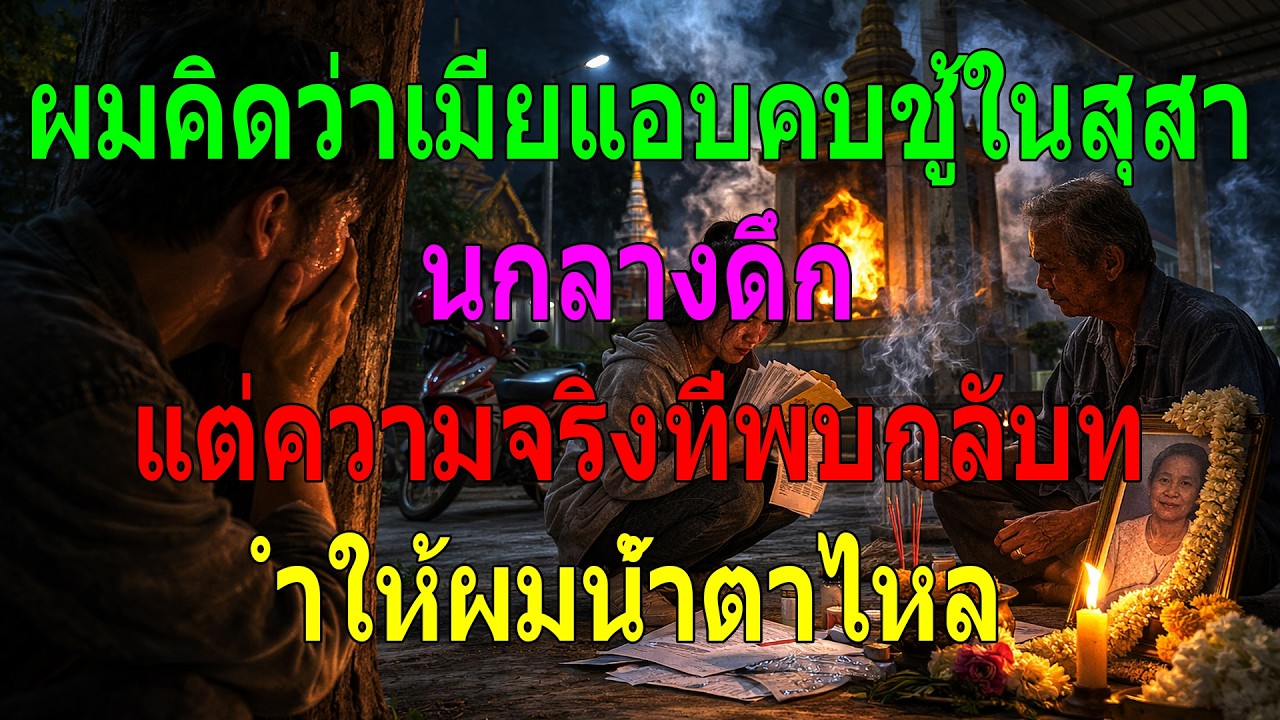 ผมคิดว่าเมียแอบคบชู้ในสุสานกลางดึก แต่ความจริงที่พบกลับทำให้ผมน้ำตาไหล