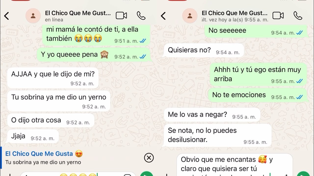 Chats con el chico que me gusta 😍parte 4