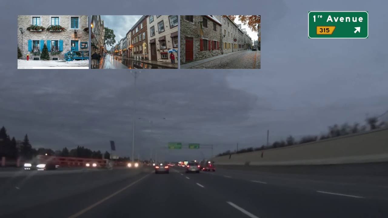Quebec city Autoroutes at Dusk, Quebec