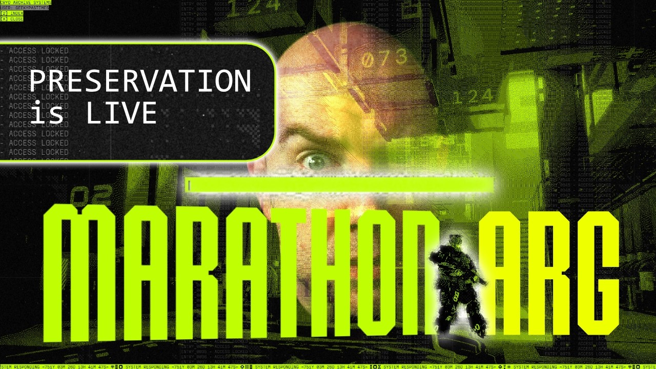 7/8 puzzles SOLVED in the Marathon ARG - solving 'PRESERVATION' LIVE