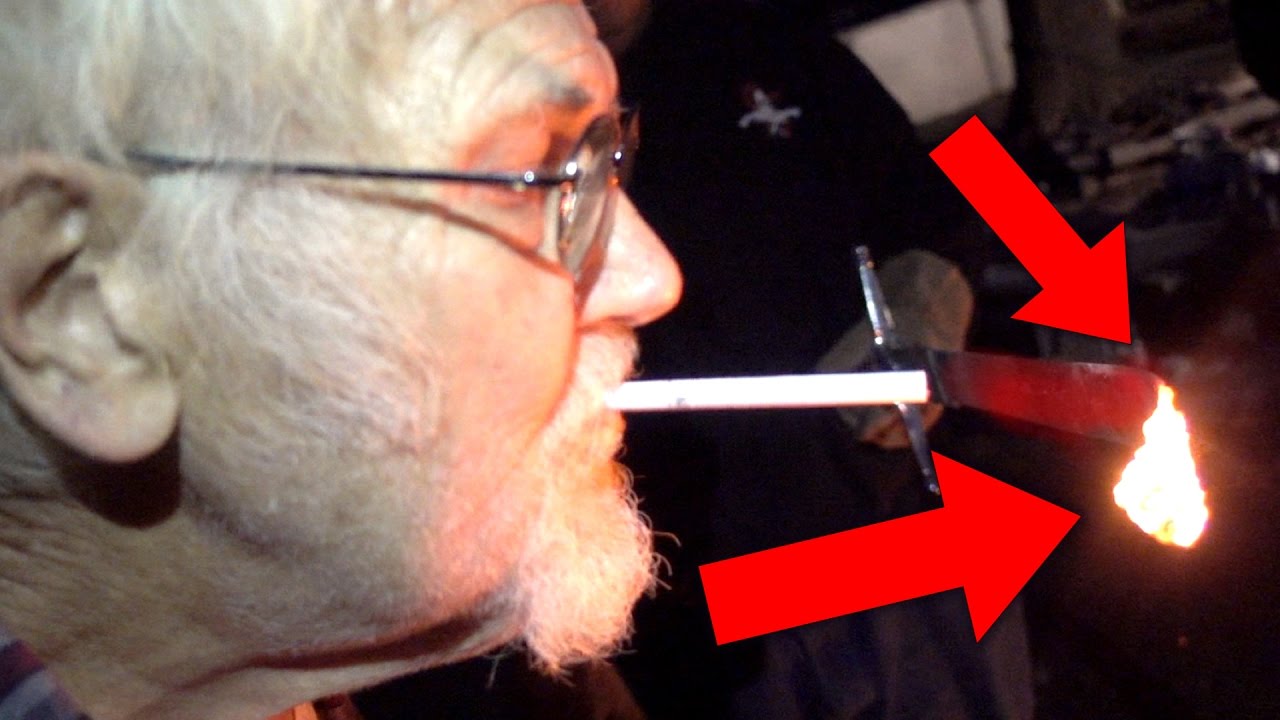 1000 DEGREE SWORD VS ANGRY GRANDPA!