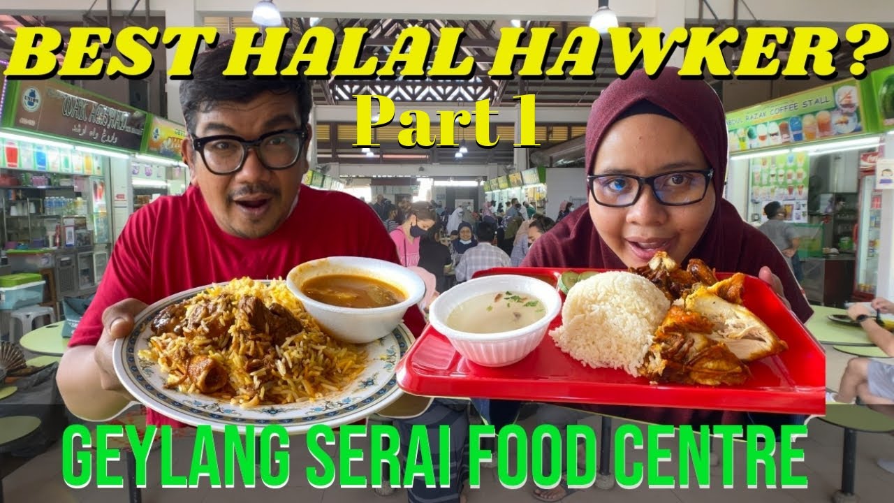 PART 1 BEST HALAL HAWKER FOOD Experience at Geylang Serai Food Centre | Singapore Hawker Food S1EP10