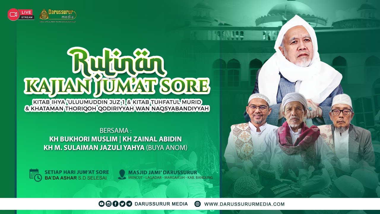 LIVE | KAJIAN RUTIN JUM'AT SORE KITAB IHYA ULUMUDDIN JUZ 1 DAN  TUHFATUL MURID | 20 MARET 2026