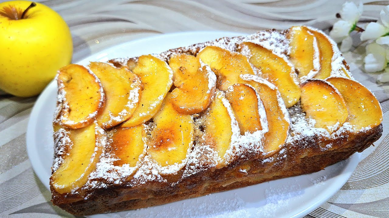 Яблочный пирог за 5 минут! Вы будете готовить этот торт каждый день. Легкий и вкусный рецепт.