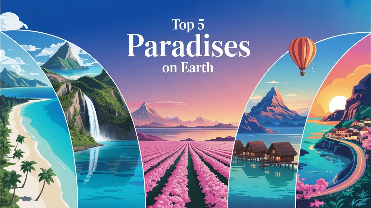 Top 5 Most Beautiful Paradise Destinations in the World | Heaven on Earth Travel Spots