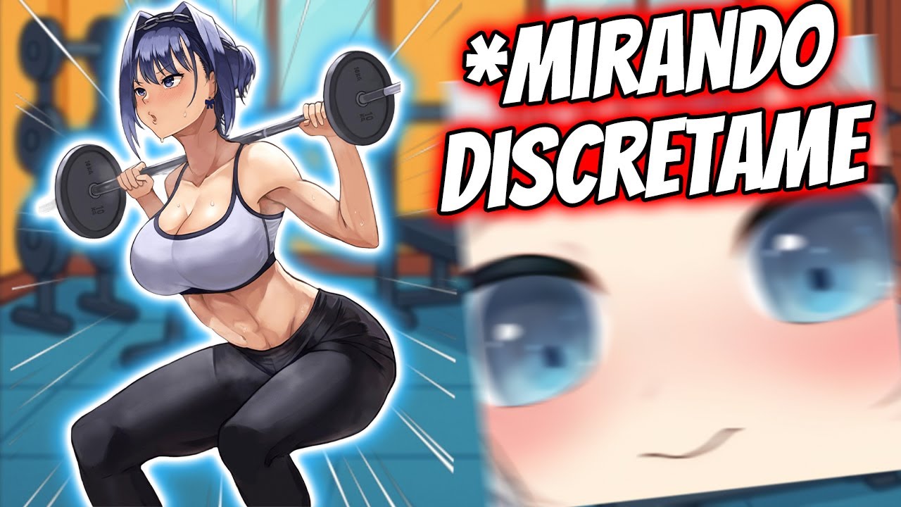 Un tipo random le mira el trasero a Kronii en el Gym #ourokronii
