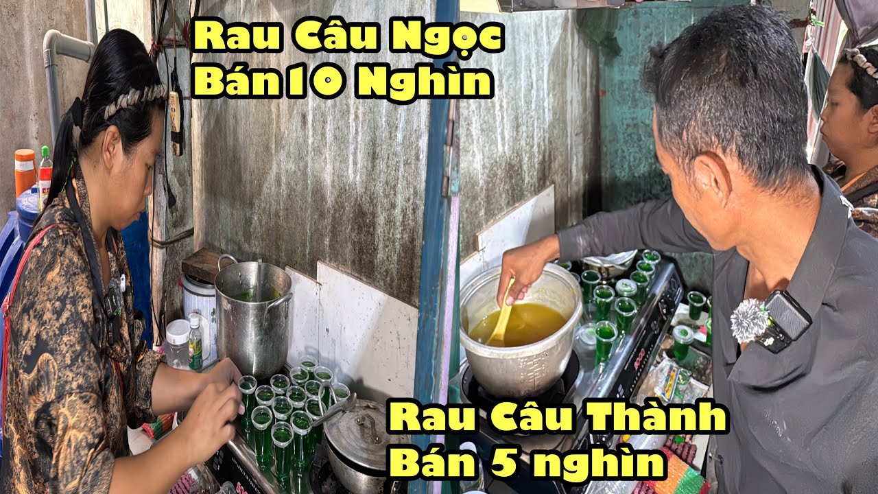 Tới công chuyện thành ngọc làm rau câu rất độc lạ mảnh ai nấy làm thành bán ly 5 ngàn ngọc Bán 10 