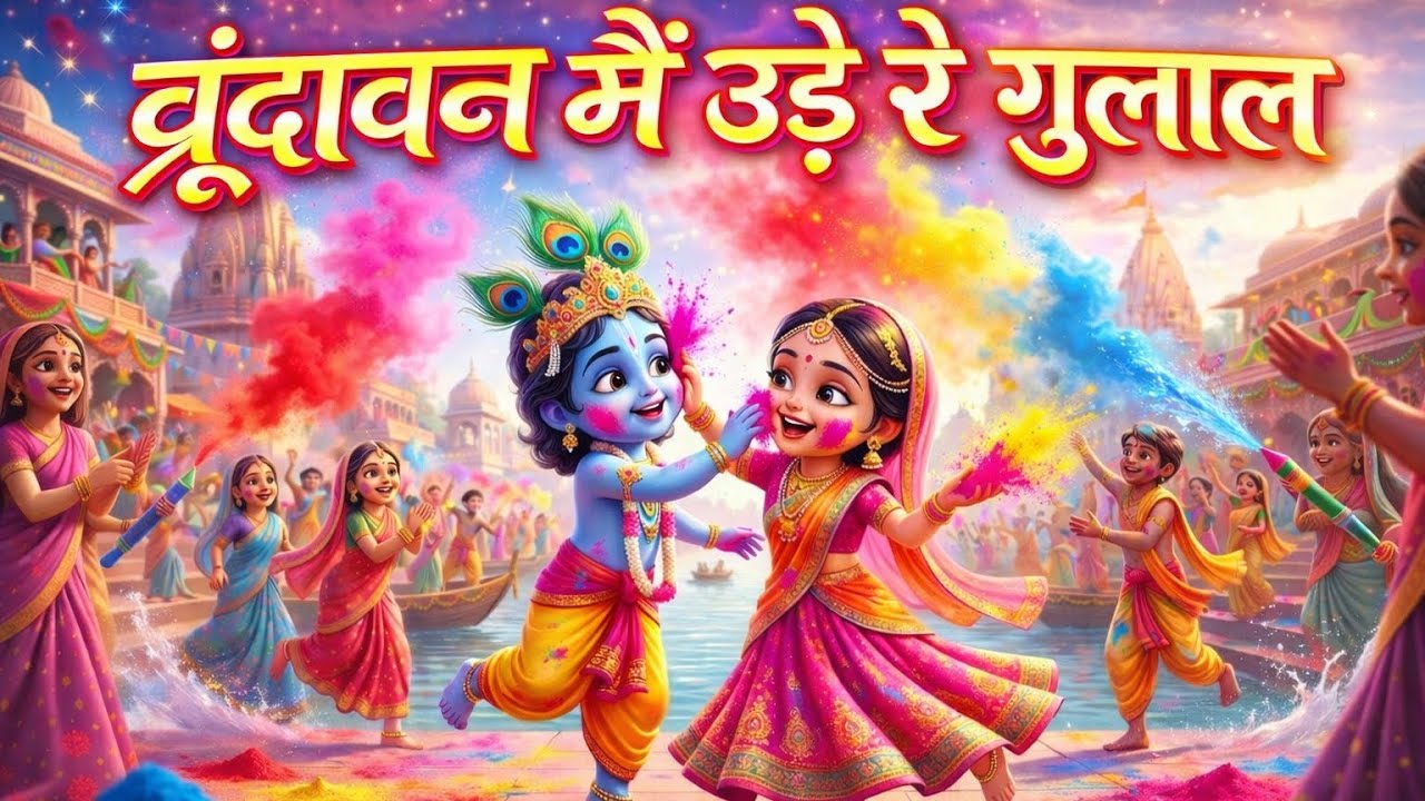 Holi Song ~ Vrandawan Me Ude Re Gulal | वृंदावन में उड़े र गुलाल | Radha Krishna Holi | Holi Bhajan 