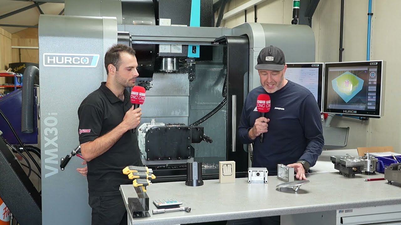 Hurco VMX30Ti at Atomic Precision. Fitted with a Kitagawa 5AX TT150 table for 5 axis work