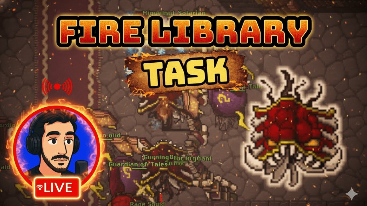 [RUBINOT] DIA 311 // SALA 5 LINKED TASKS  - FIRE Library + SERVIDOR NOVO