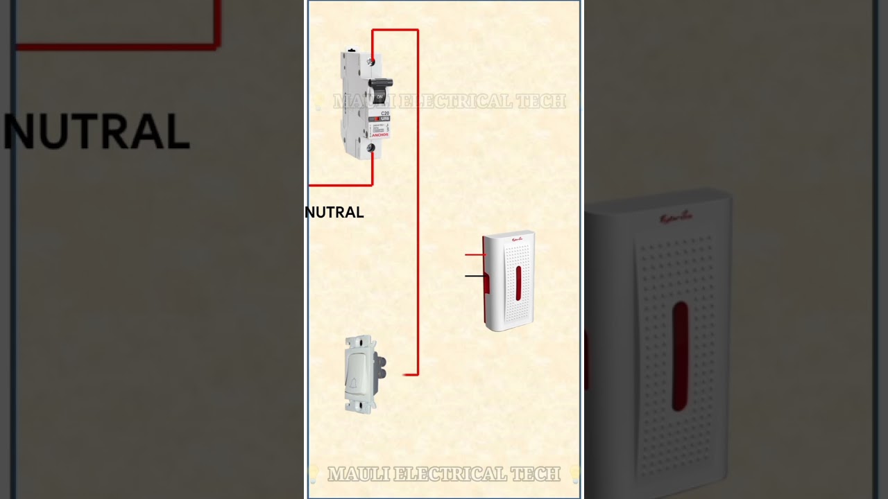 door bell switch connection। bell switch wiring connection। doorbell connection । house wiring elect