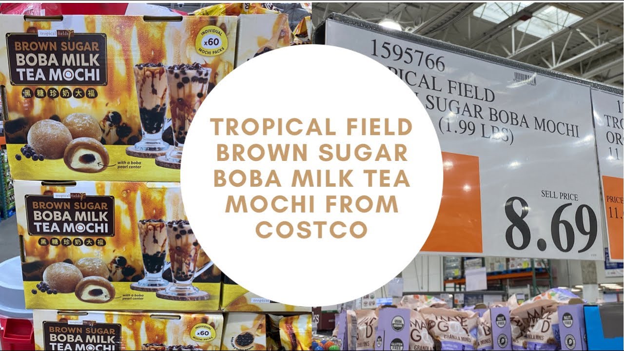 Tropical Fields Brown Sugar Boba Milk Tea Mochi from Costco