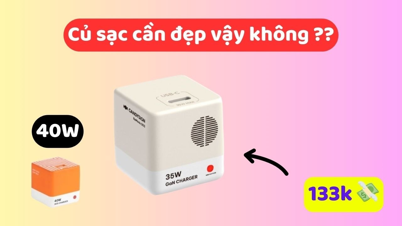 Củ sạc đẹp như trong tranh | CANDYSIGN 40W GaN