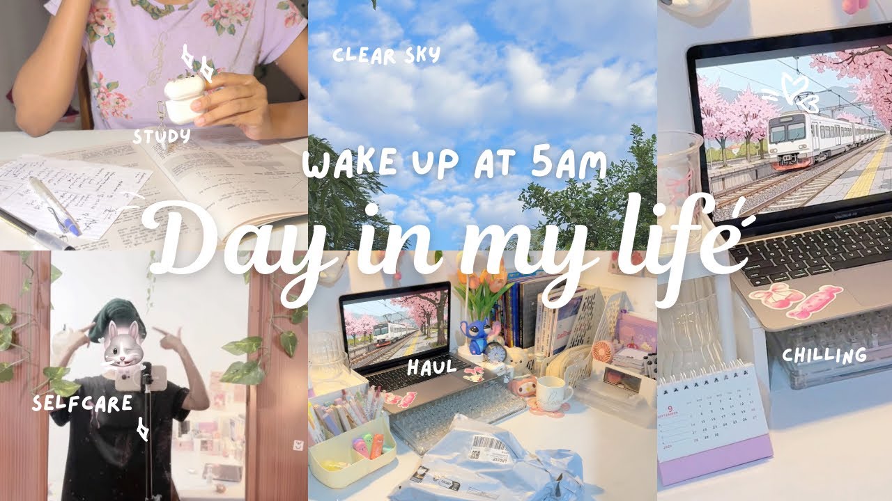 5 AM Morning Routine ✨ Study Vlog + Self-Care & Unboxing | Cozy Daily Life ☕