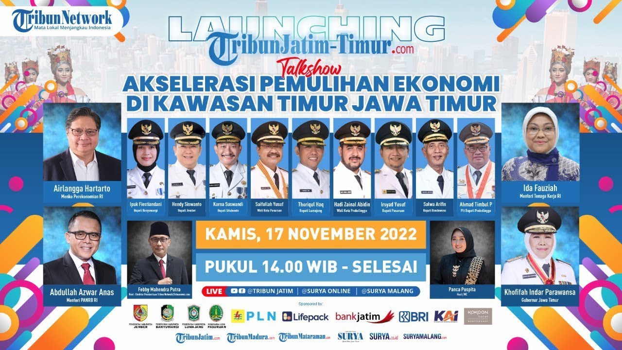 🔴Launching TribunJatim-Timur.com - Talkshow Akselerasi Pemulihan Ekonomi di Kawasan Timur Jawa Timur