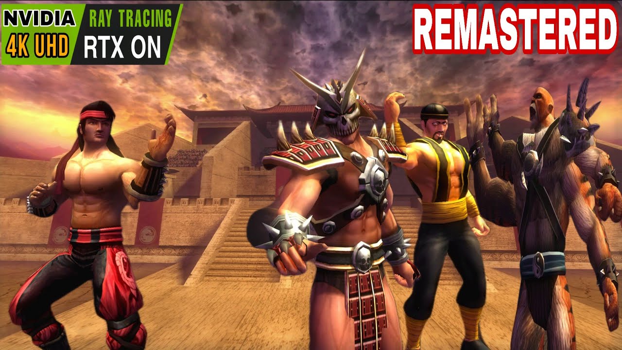 Mortal Kombat Shaolin Monks Final Boss Battle SHAO KAHN, KINTARO, SHANG TSUNG || 4K 60FPS || PCSX2