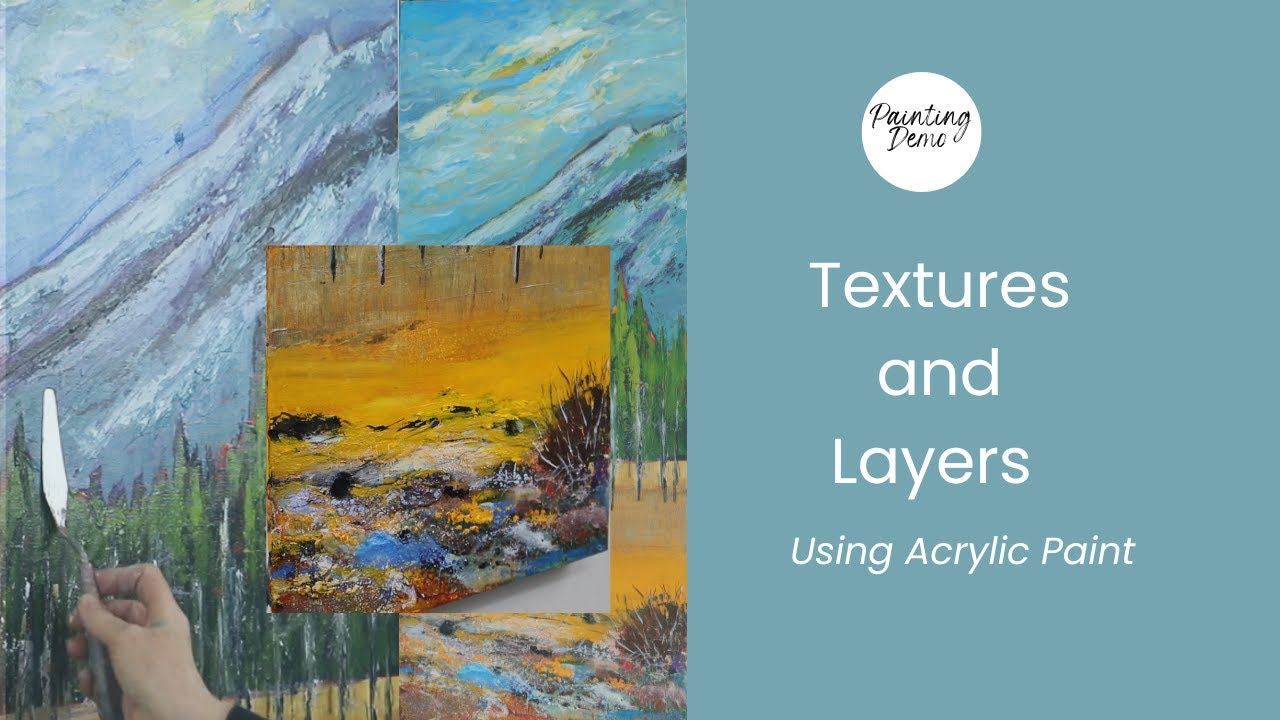 109 Abstract Art: Textured Landscape in Acrylic - Kootenay National Park Paint Pots