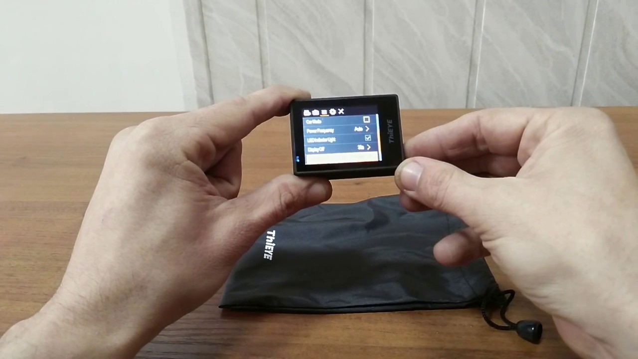 Action-Camera ThiEYE i60 4K Black settings menu